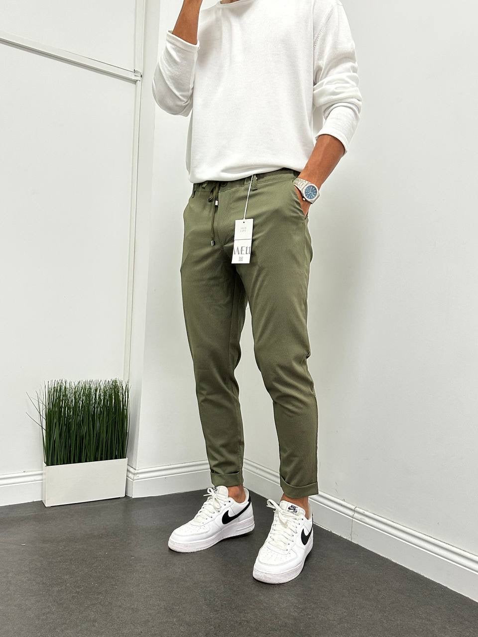 Kaaki classic pants