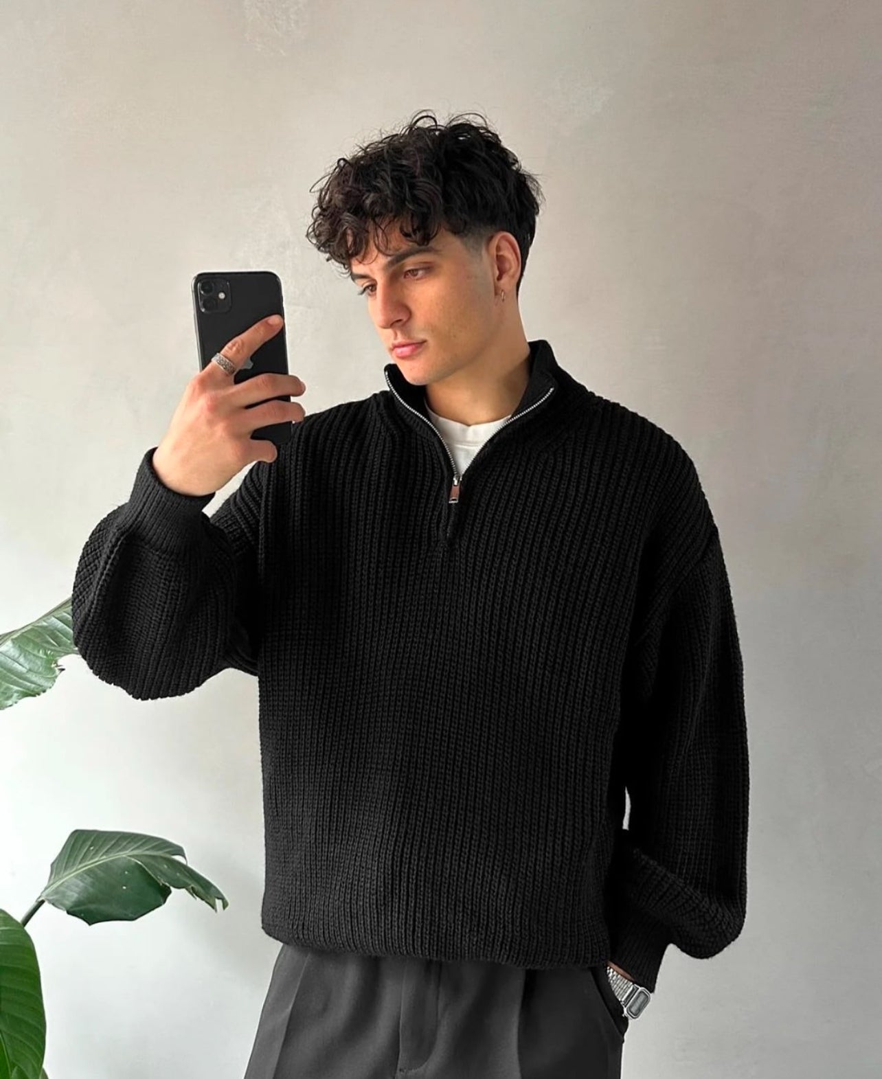 Half zipper Sweater