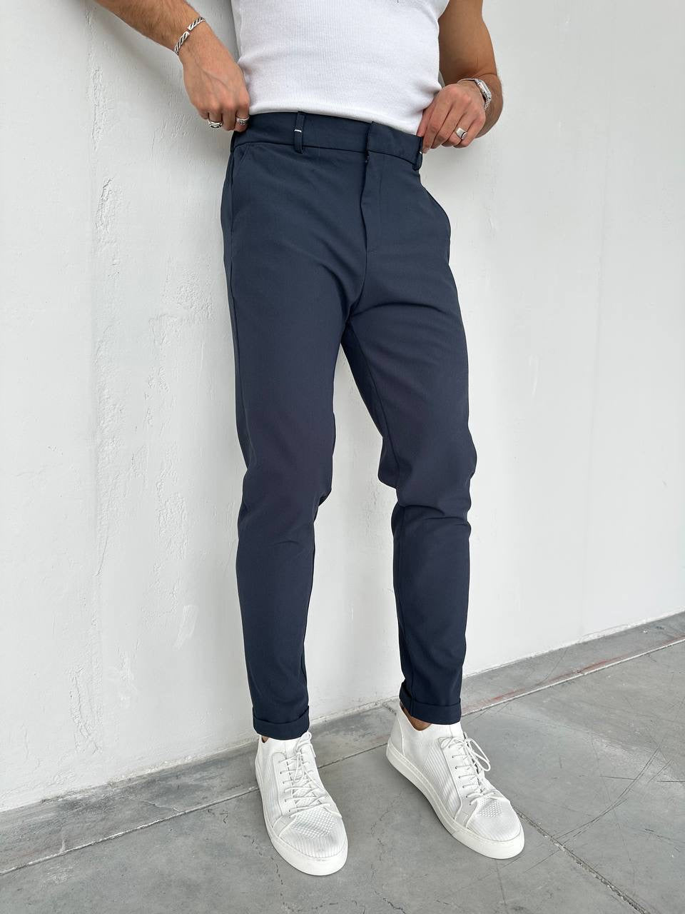 Navy classic pants