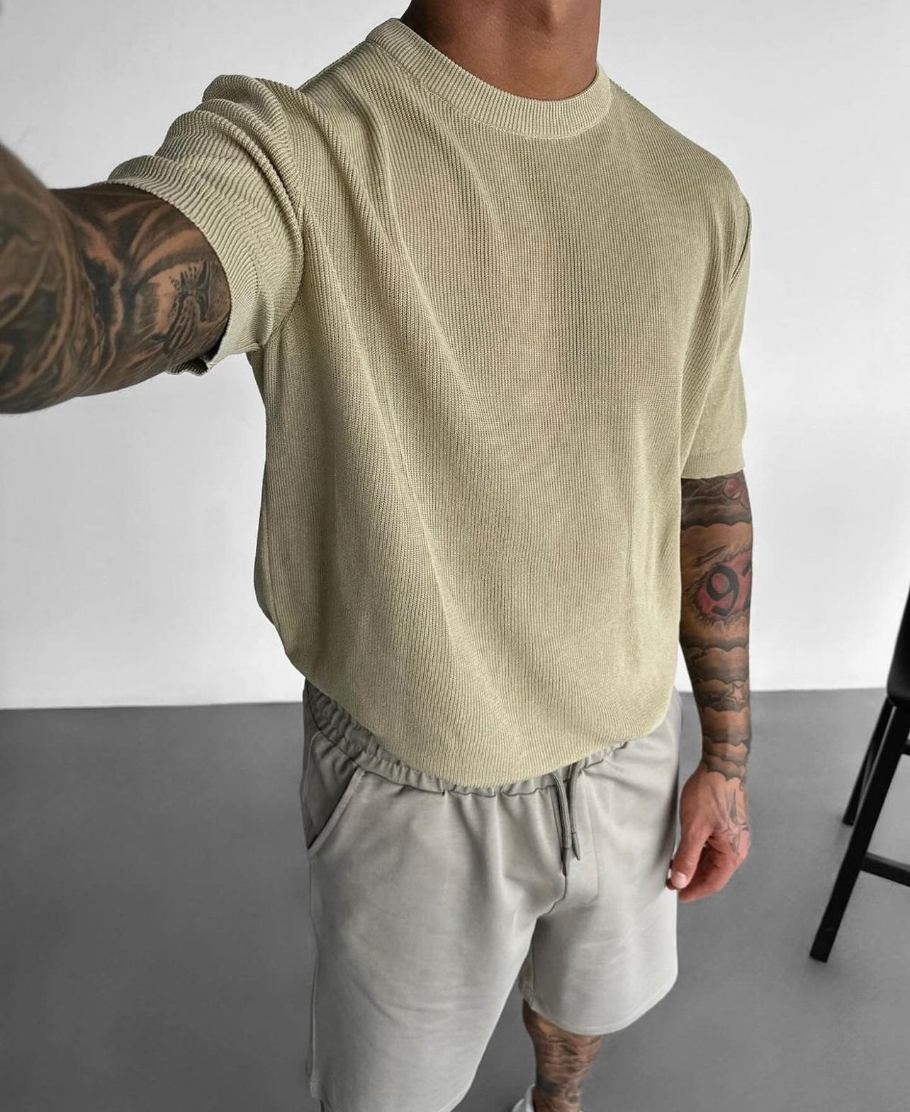 Basic knitwear T-shirt