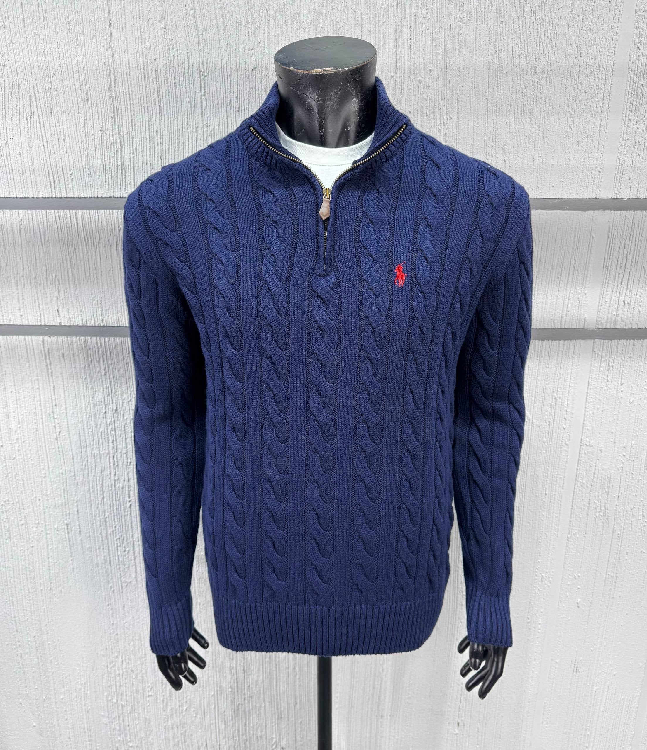 RL Navy ZipUp Sweater