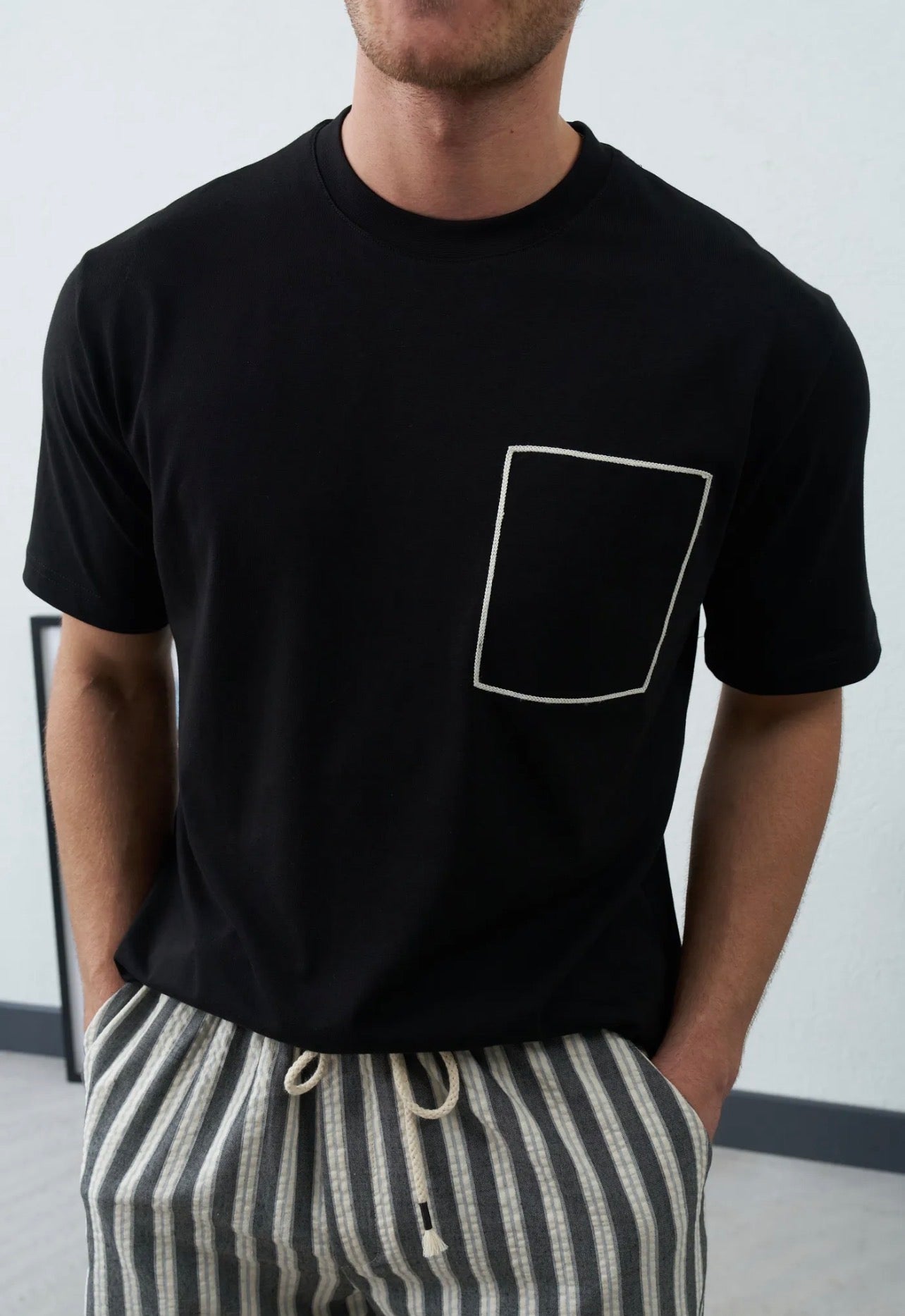 Pocket Black Basic T-shirt