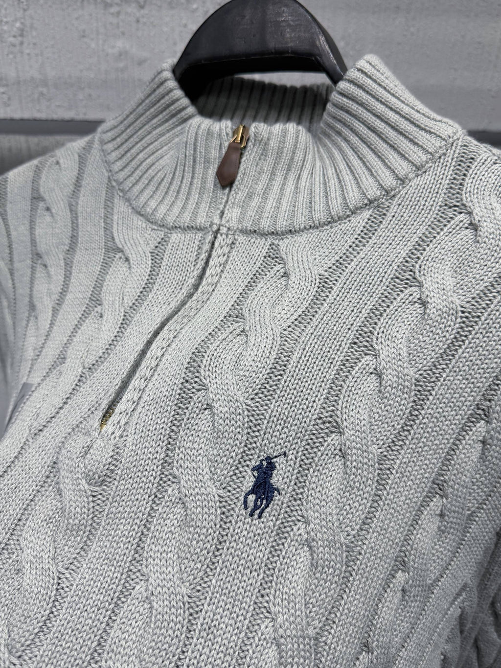 RL Grey ZipUp Sweater