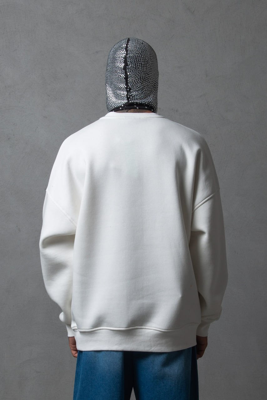 White Plain Oversized Hoodie