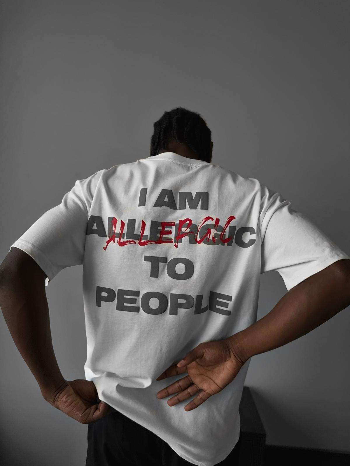 Allergic White Oversized T-shirt