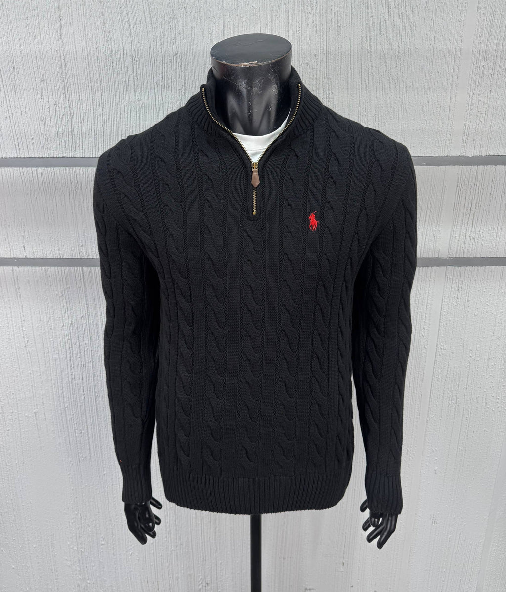 RL Black ZipUp Sweater