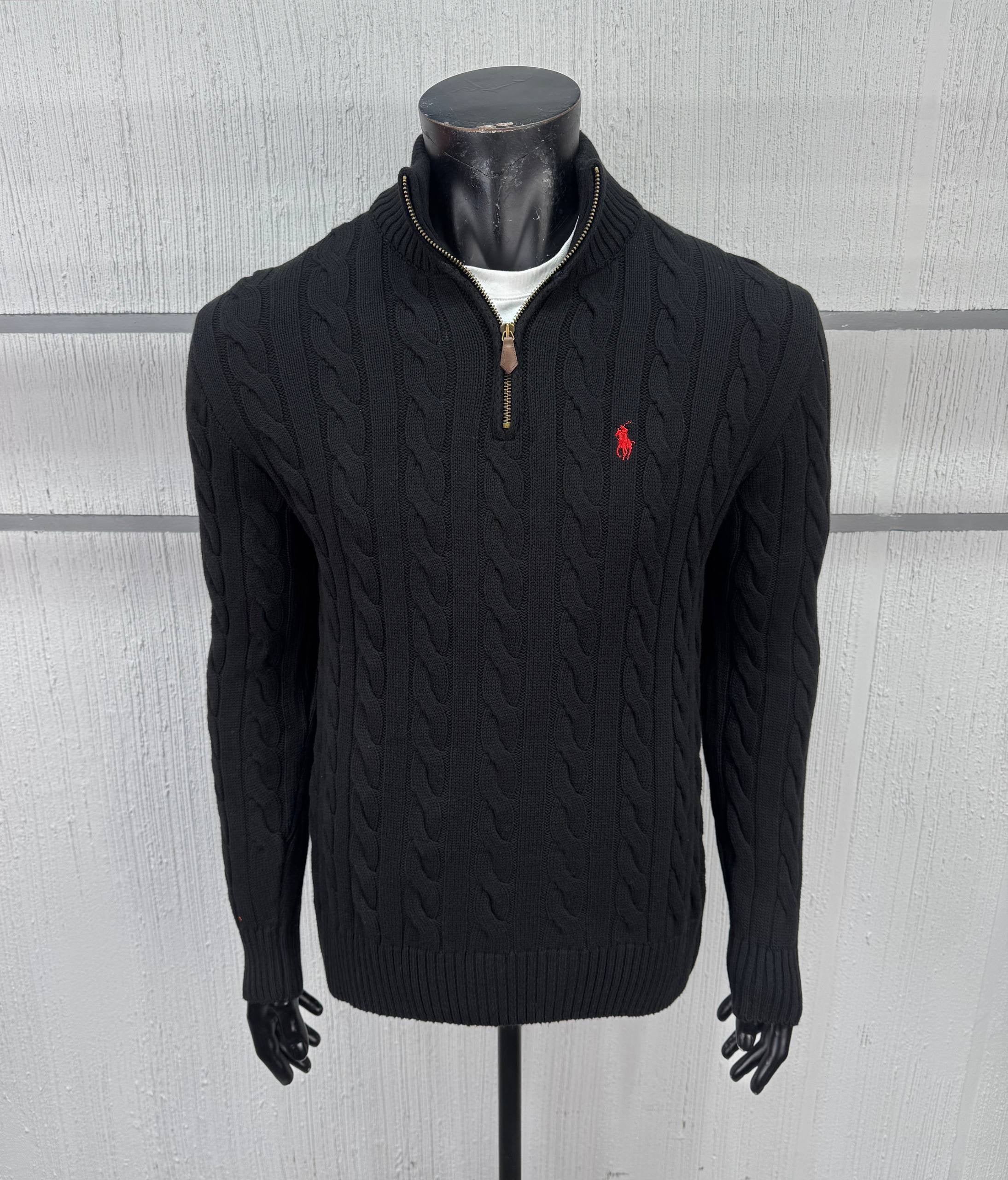 RL Black ZipUp Sweater