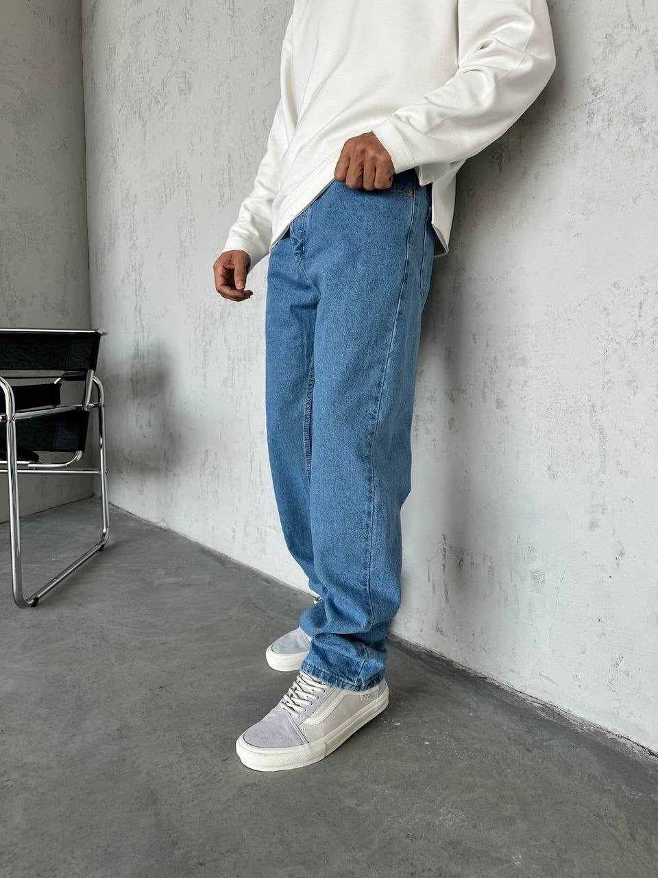 Blue baggy jeans pants