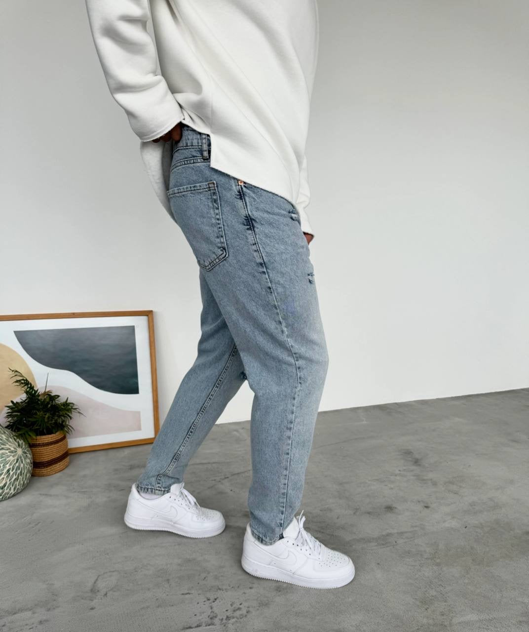 1 knee jeans pants