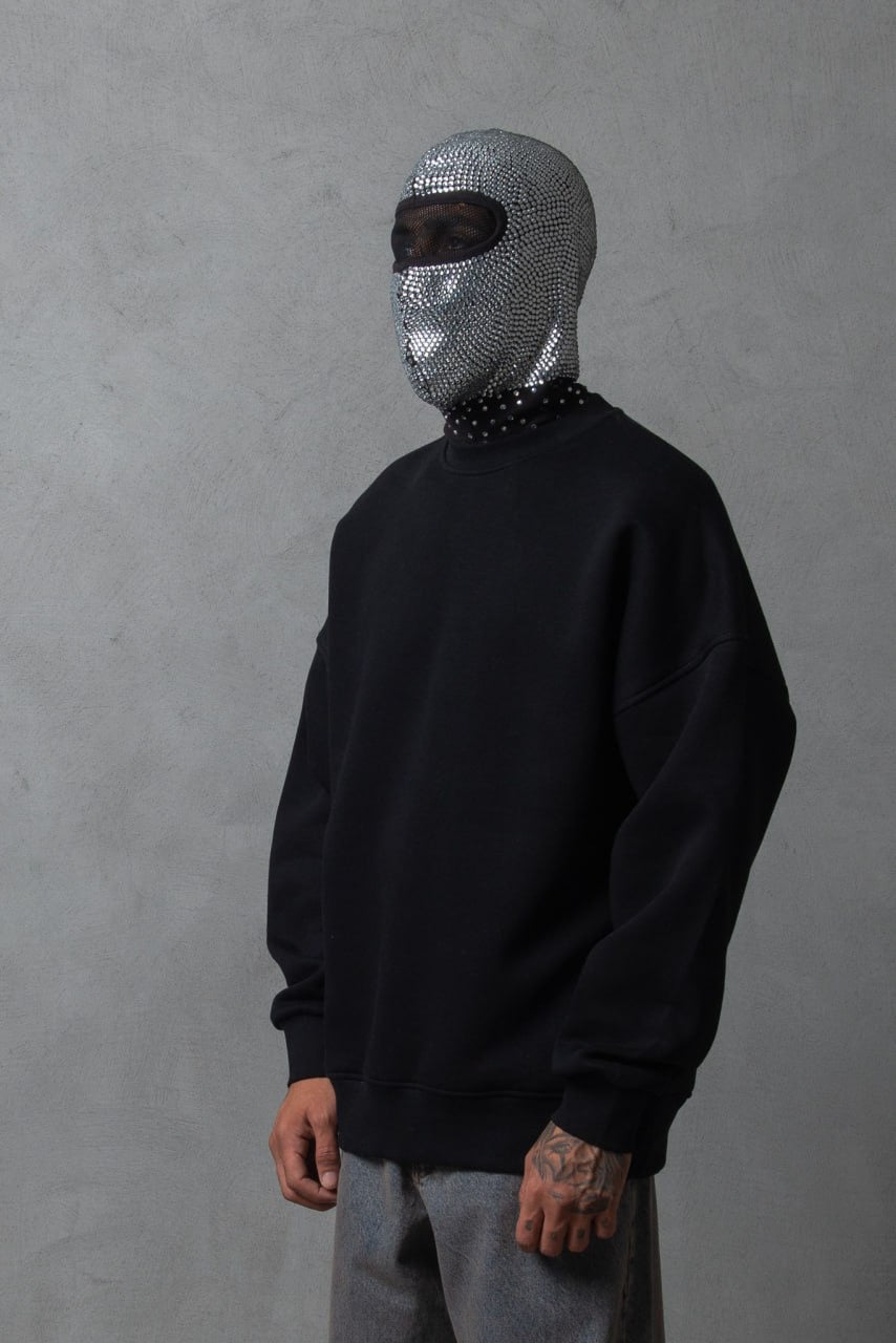 Black Plain Oversized Hoodie