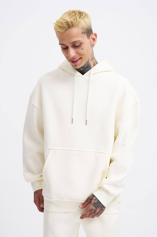 White plain oversized hoodie