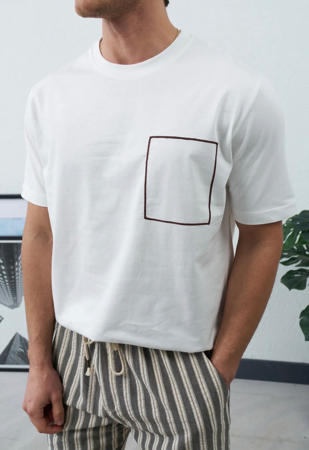 Pocket White Basic T-shirt