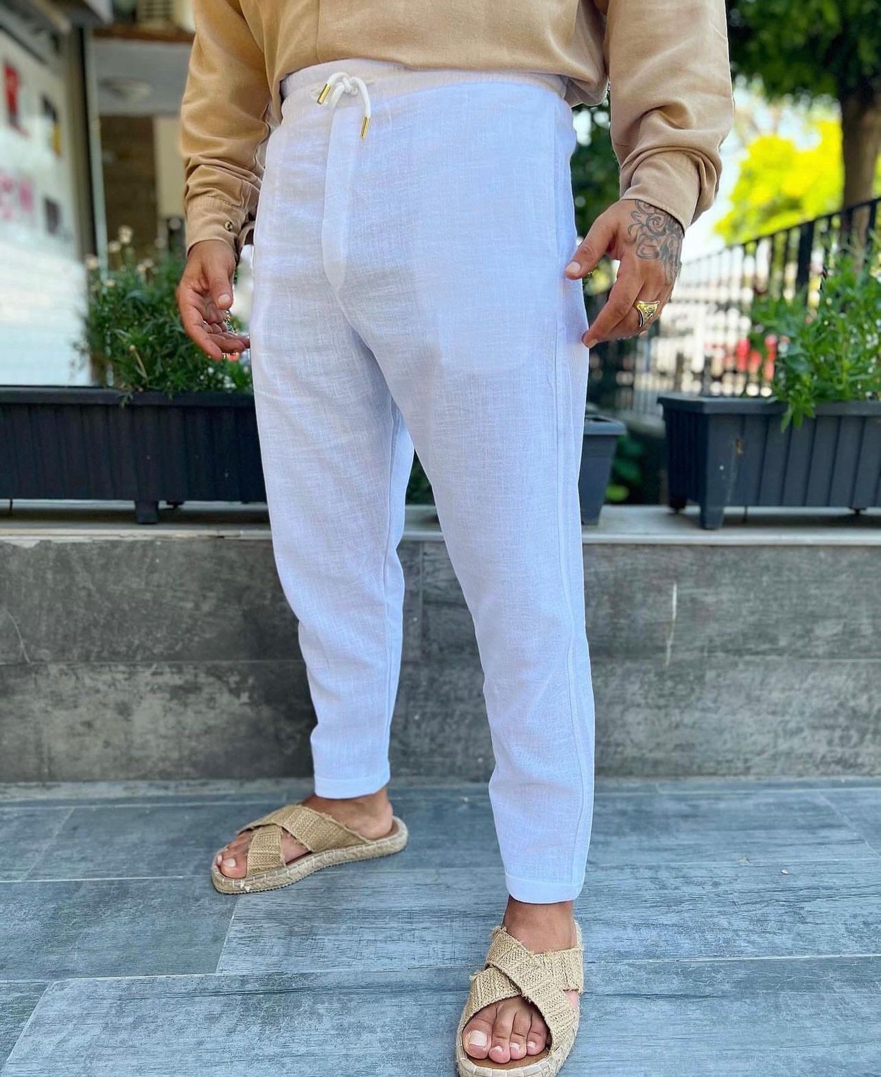 White Linen pants