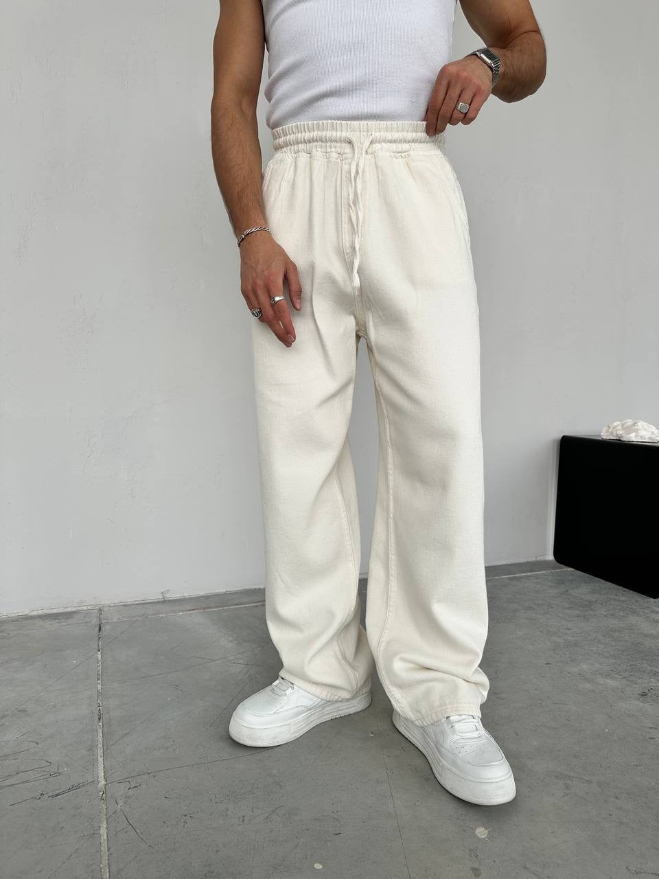 Baggy white pants
