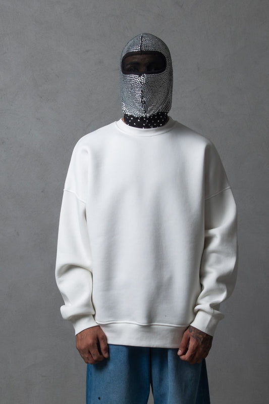 White Plain Oversized Hoodie