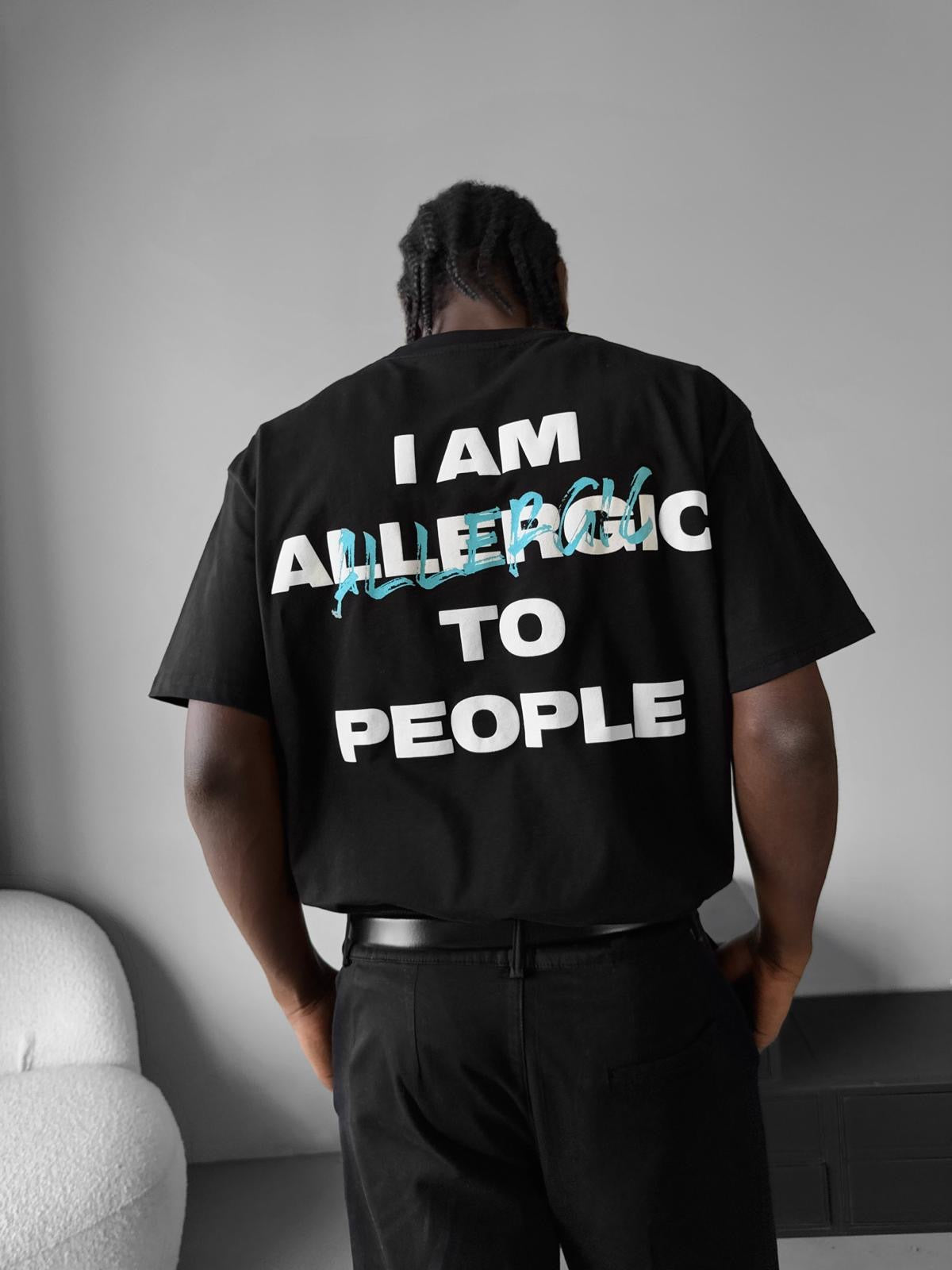 Allergic Black Oversized T-shirt