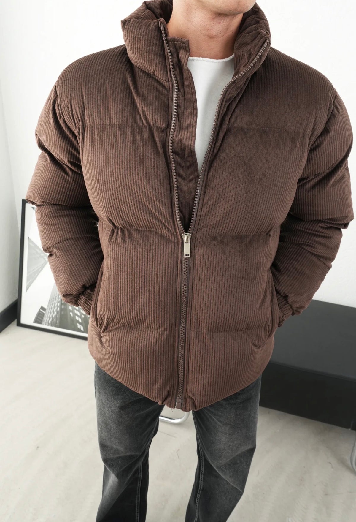 Bomber Fur Brown Jacket
