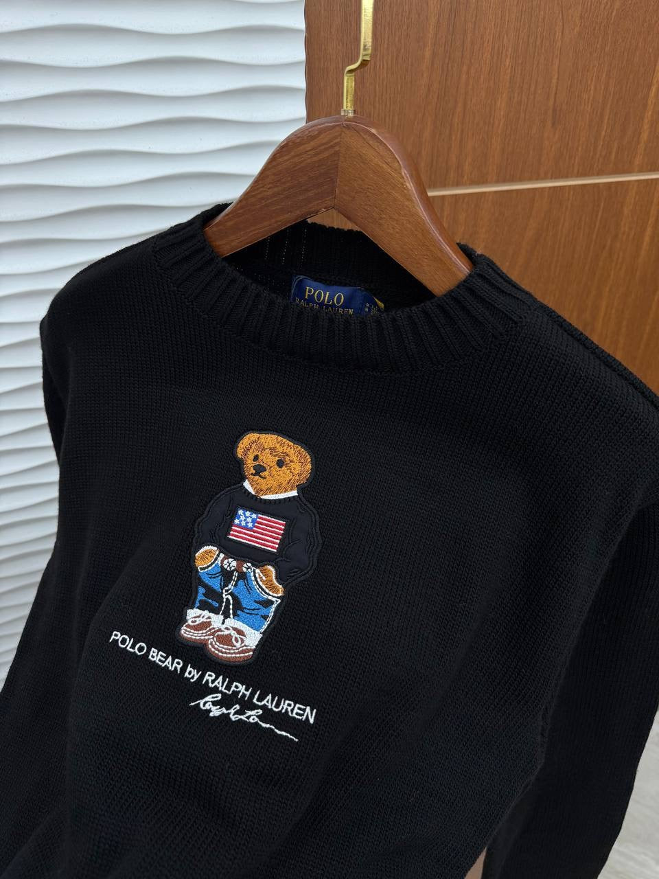 RL teddybear Black Sweater