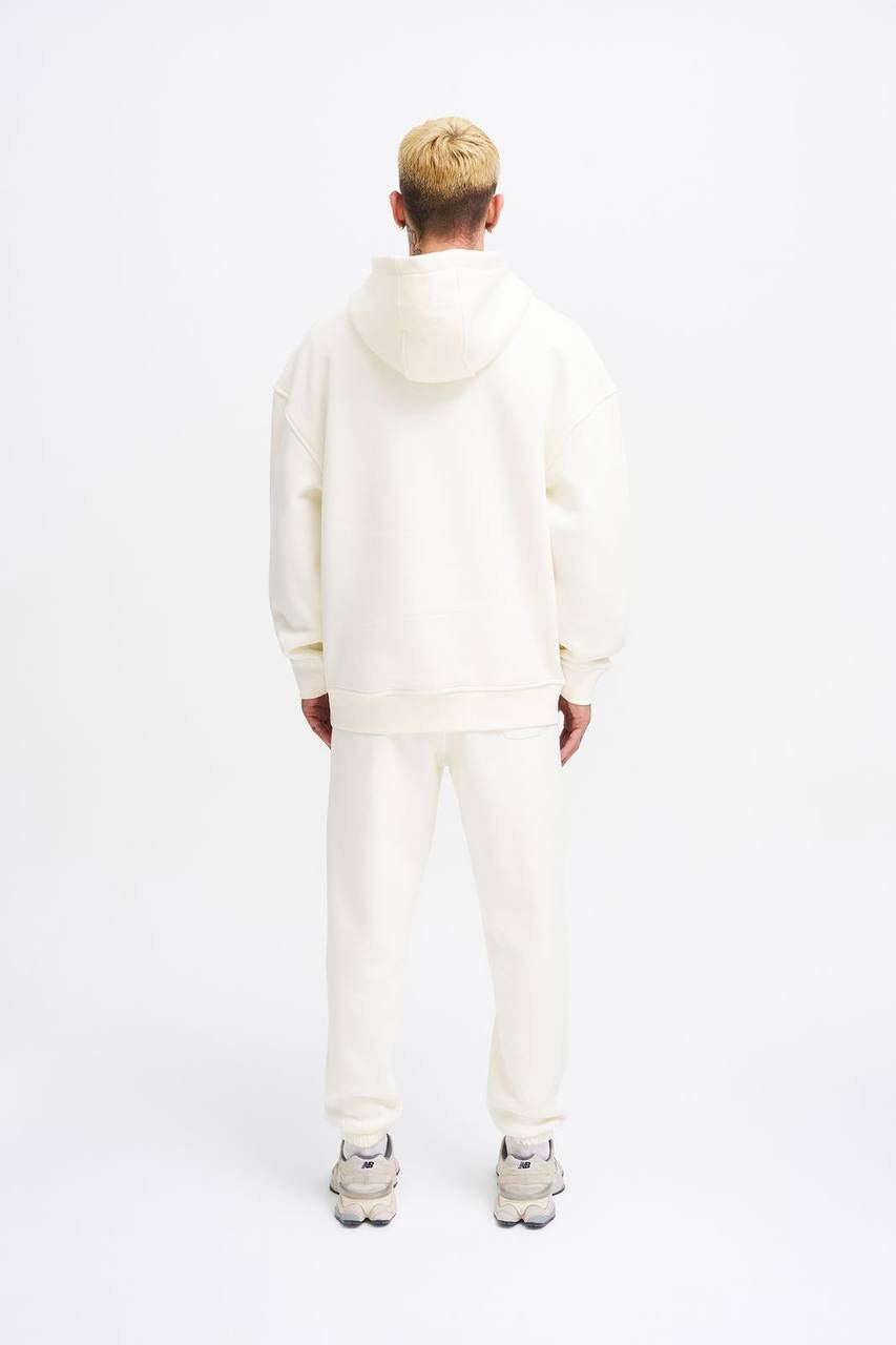 White plain oversized hoodie