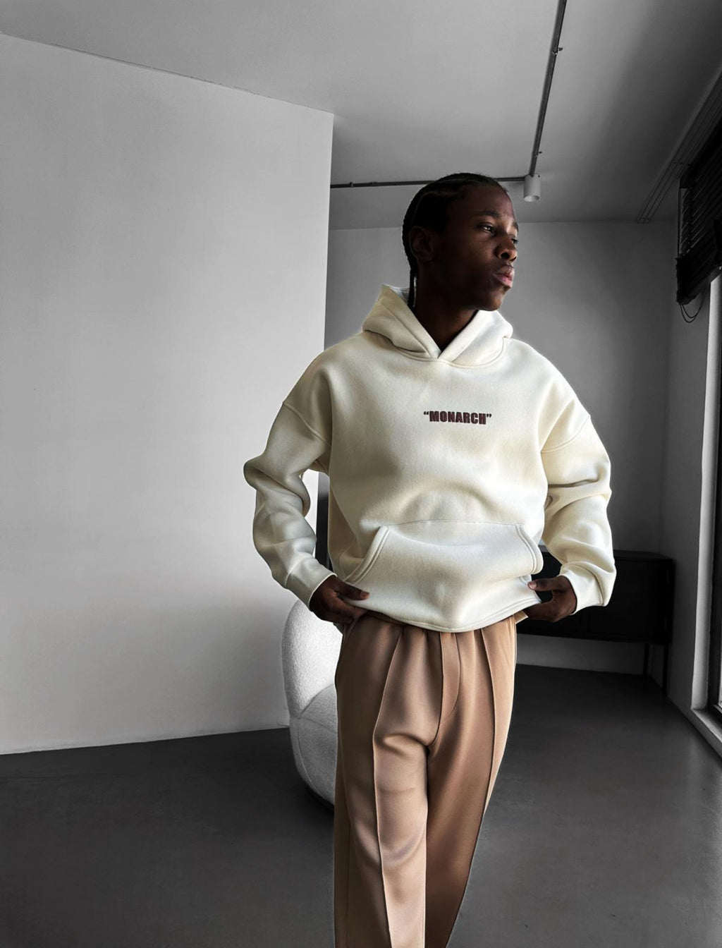 Monarch Beige Hoodie