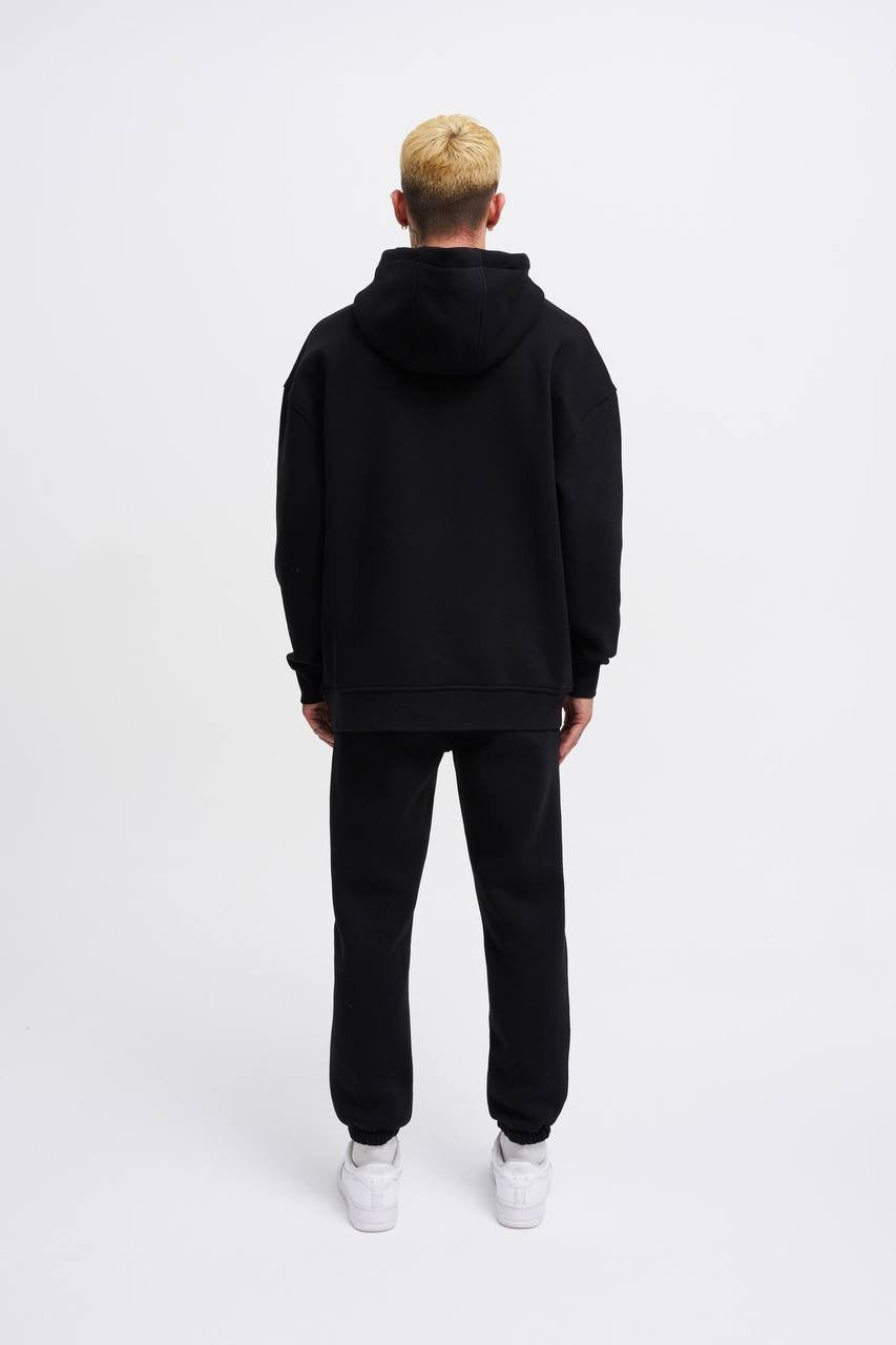 Black plain oversized hoodie