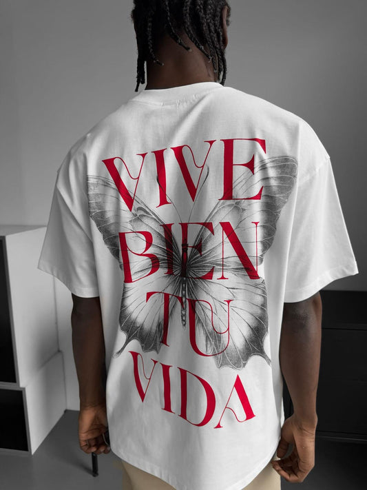The white Butterfly Oversized T-shirt