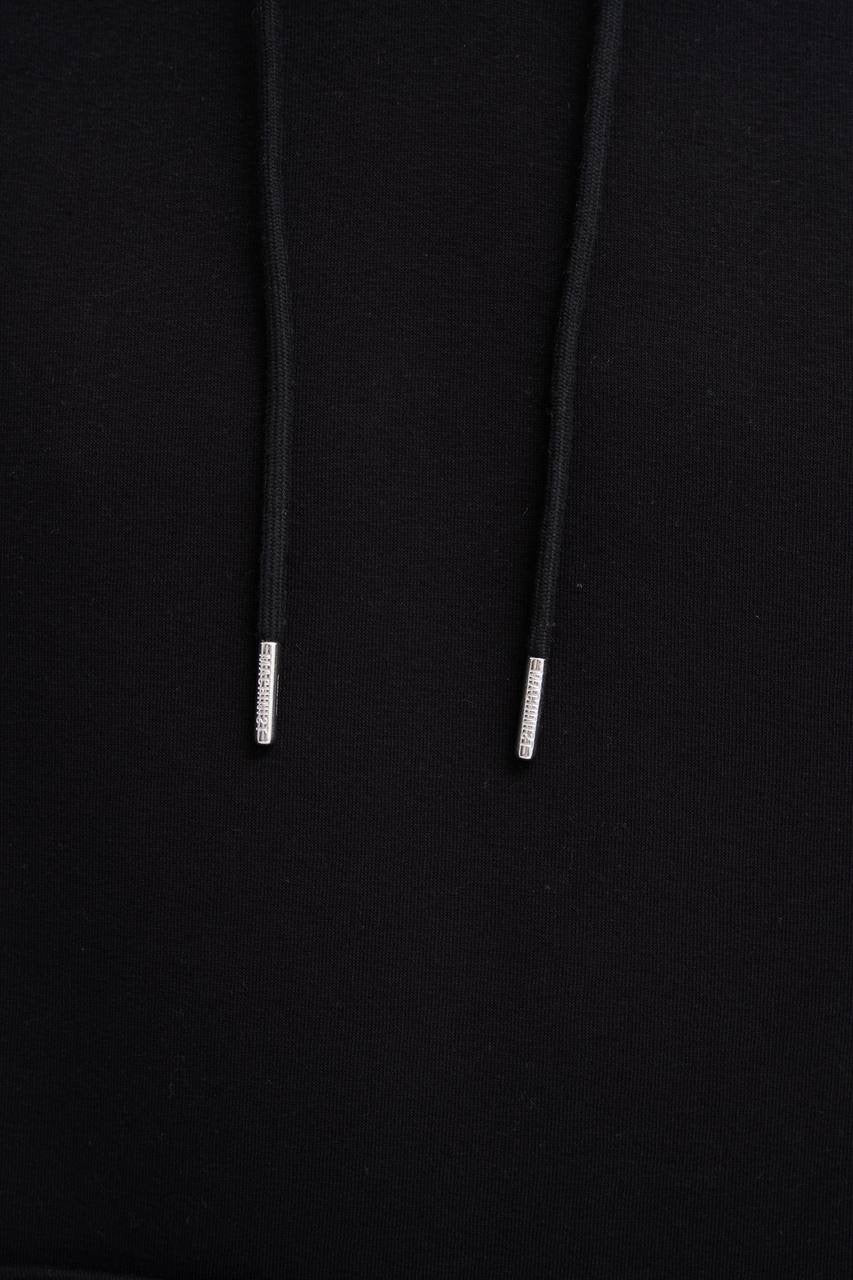 Black plain oversized hoodie