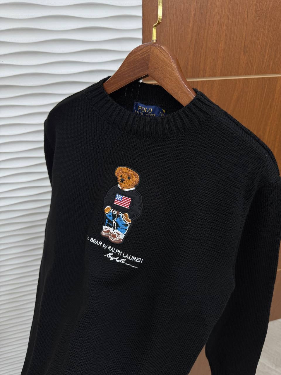 RL teddybear Black Sweater